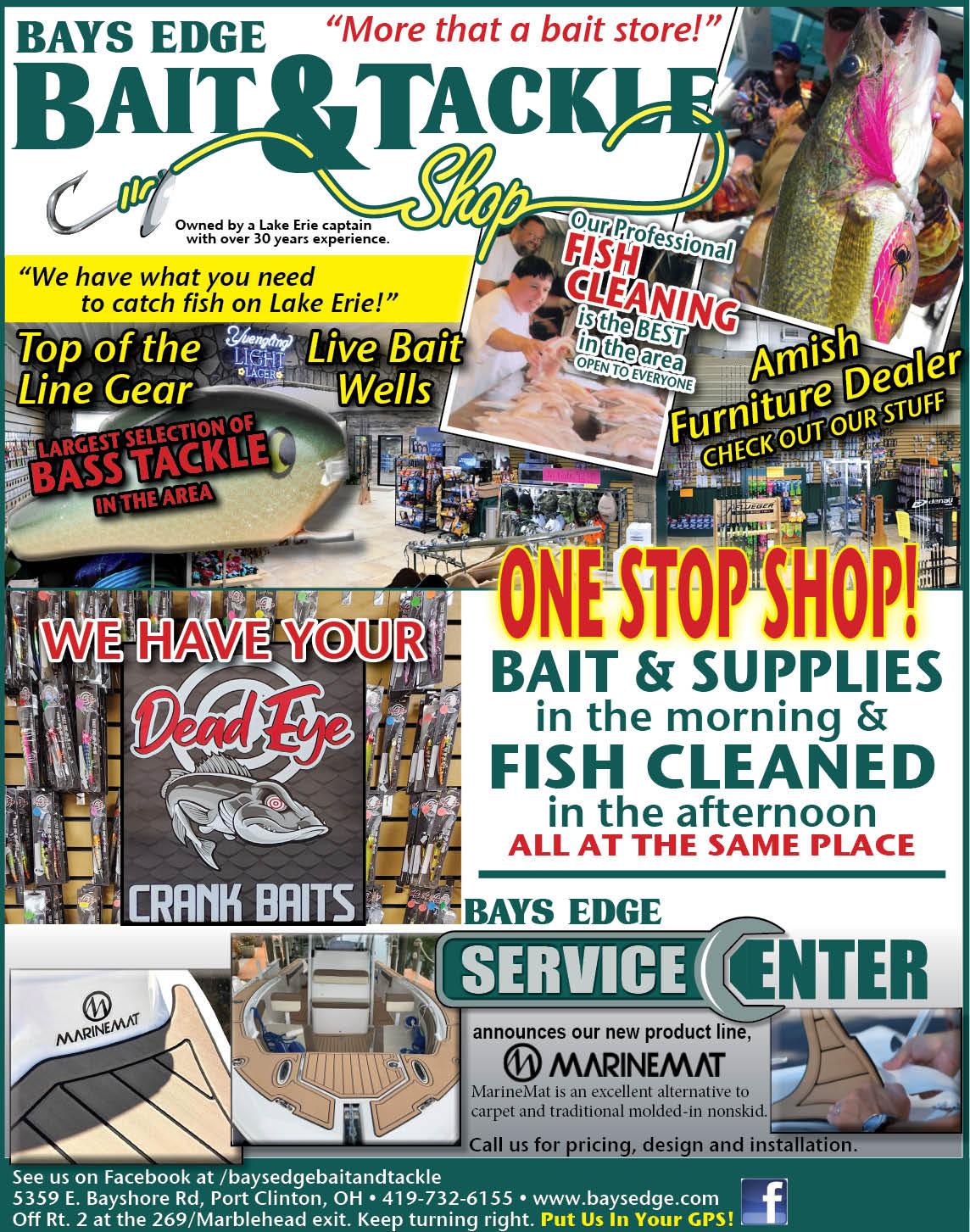 Bays Edge Bait & Tackle Shop - Lake Erie Restaurant and Entertainment Guide