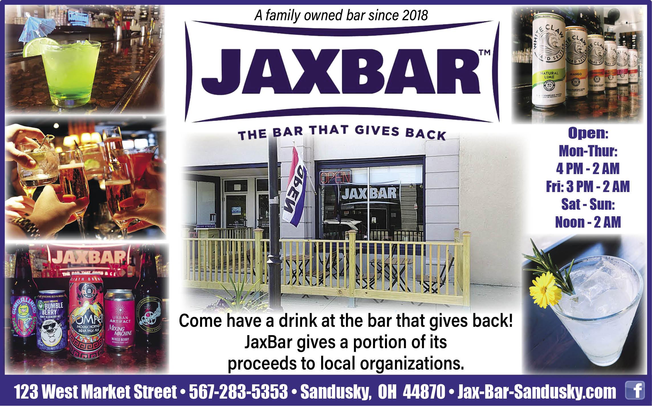 Jax Bar ~ The Bar that Gives Back! - Lake Erie Restaurant and ...